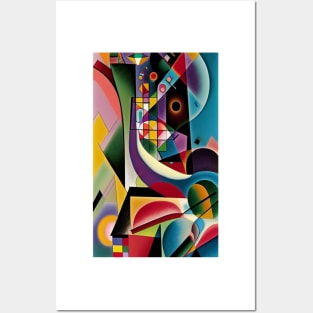 Curved Geometry Posters and Art